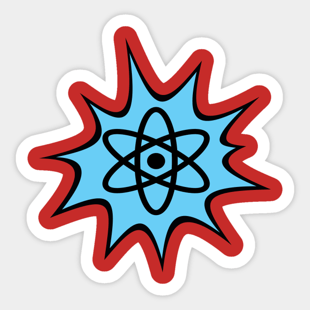 Dynamic Atomic symbol cartoon style science geek gifts Sticker by LittleBean